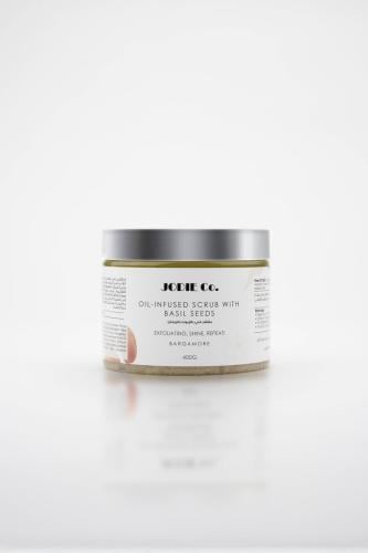 مقشر الجسم الفاخر بالزيوت الطبيعية - مقشر الريحان برائحة البرغموت