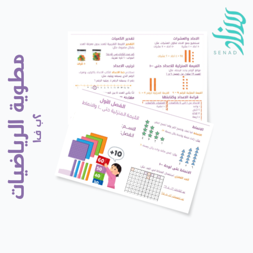مطوية رياضيات - ثاني ابتدائي - ف١