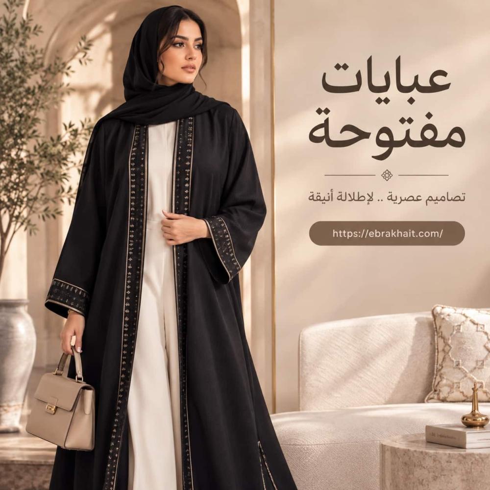 عبايات مفتوحة بتصاميم أنيقة | إبرة وخيط