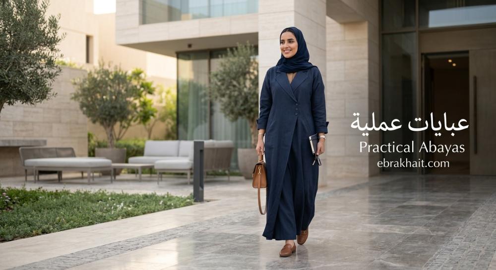 عبايات عملية للدوام والمشاوير اليومية بأناقة