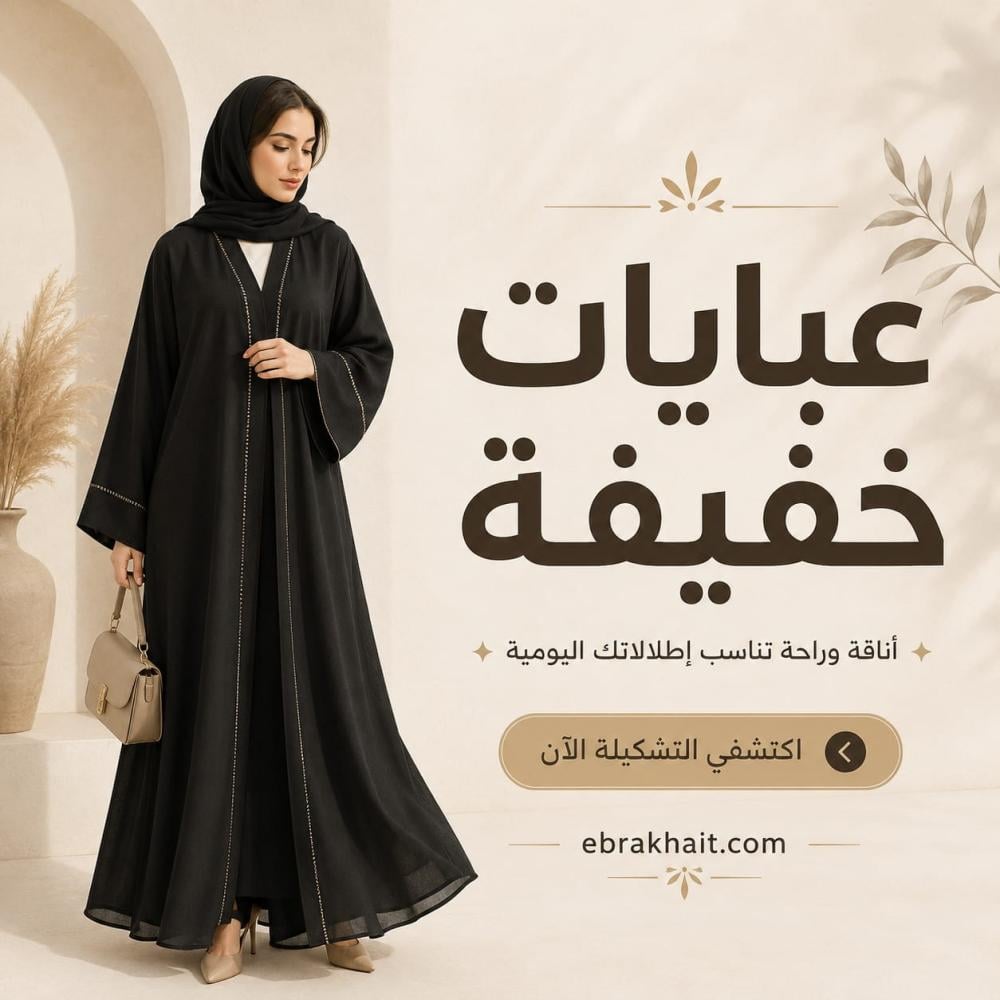 عبايات خفيفة | تصاميم أنيقة ومريحة للصيف – إبرة وخيط