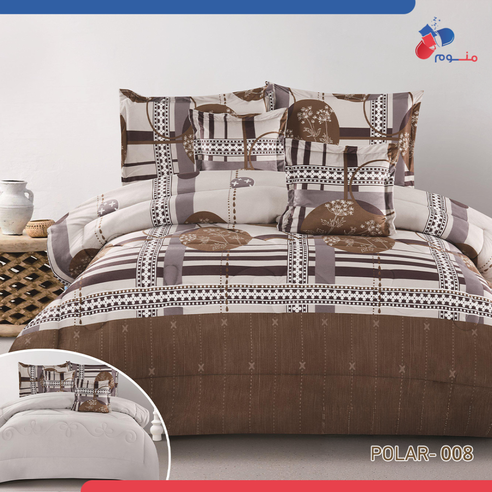 مفرش بولر (POLAR- 006) شتوي وجهين - نفرين (6 قطع)
