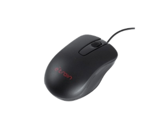 mouse wired etrain ماوس سلكي أسود