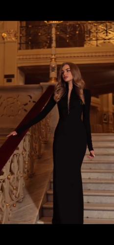 فستان اسود كريب باربي