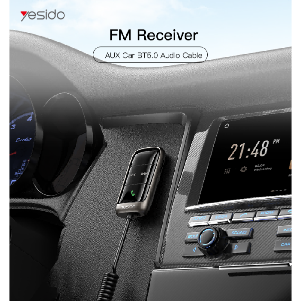 جهاز استقبال بلوتوث للسيارة من Yesido موديل YAU32