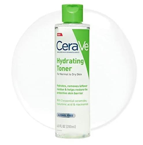 تونر CeraVe المرطب للوجه غير كحولي مع حمض الهيالور...
