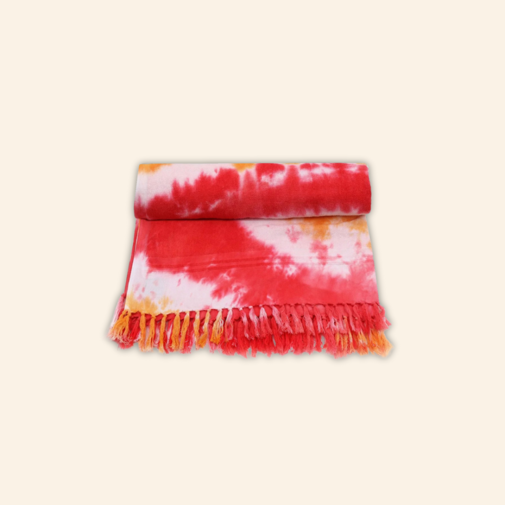 Tie Dye - منشفة بحر (أحمر)