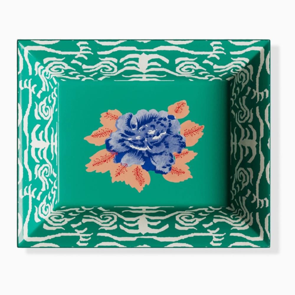 Indian Tiger - صحن بورسلان (اأخضر)