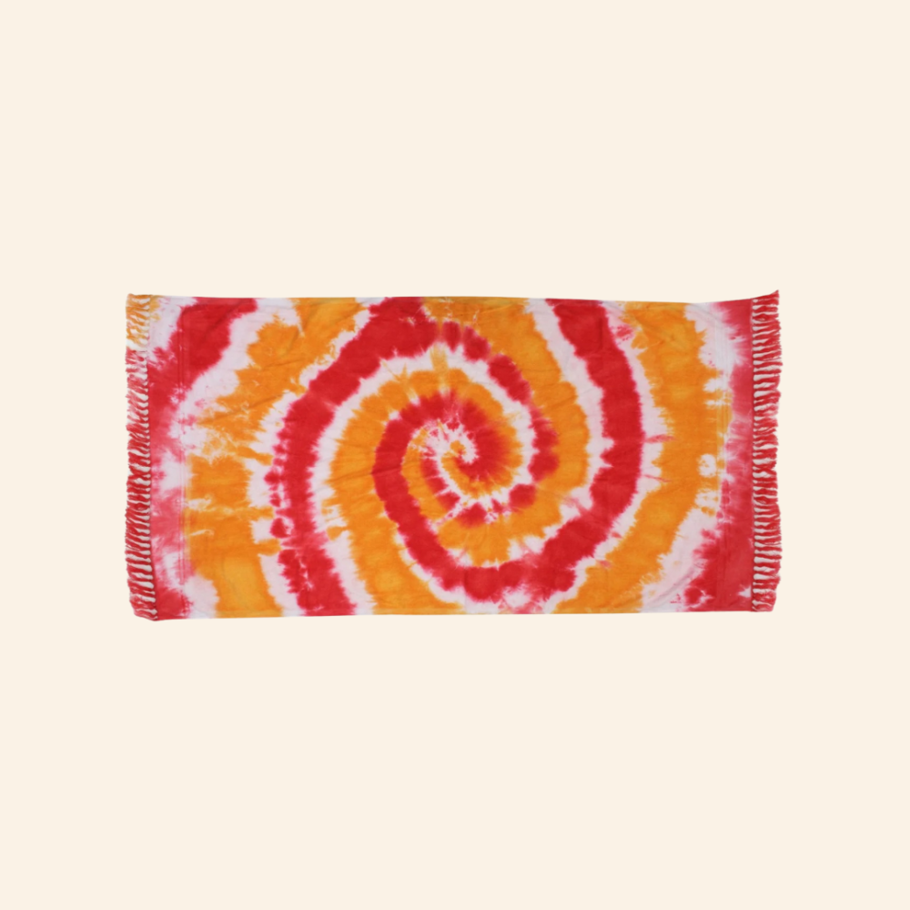 Tie Dye - منشفة بحر (أحمر)