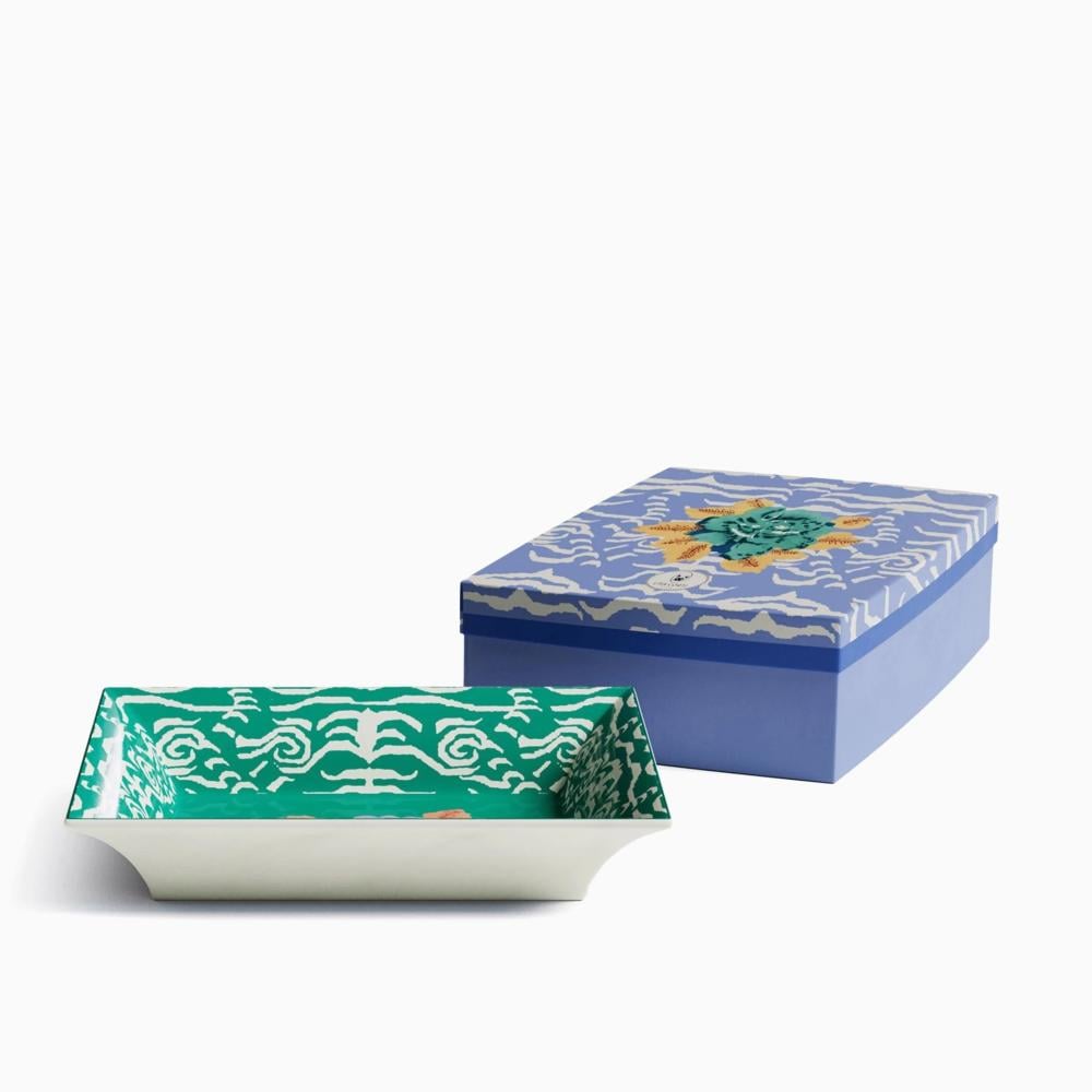 Indian Tiger - صحن بورسلان (اأخضر)