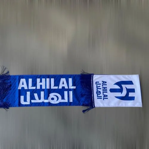 شال الهلال ازرق وابيض