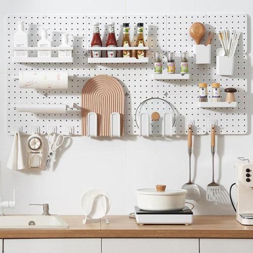 Hole Board Storage Rack Plastic Kitchen Wall Hangi...