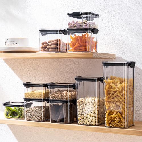Transparent Food Grade Plastic Storage Canister Fo...