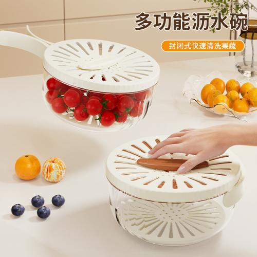 Draining Basket Household Multi-functional Foldabl...