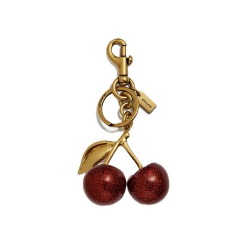 Brass Red Apple Cherry Bag Charm