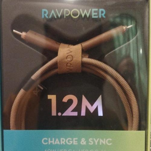 كيبل راف باور TypeC إلى TypeC بقدرة 60 واط