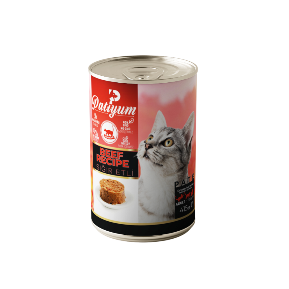 Patiyum | Wet Food for Adult Cat with Beef Pate
