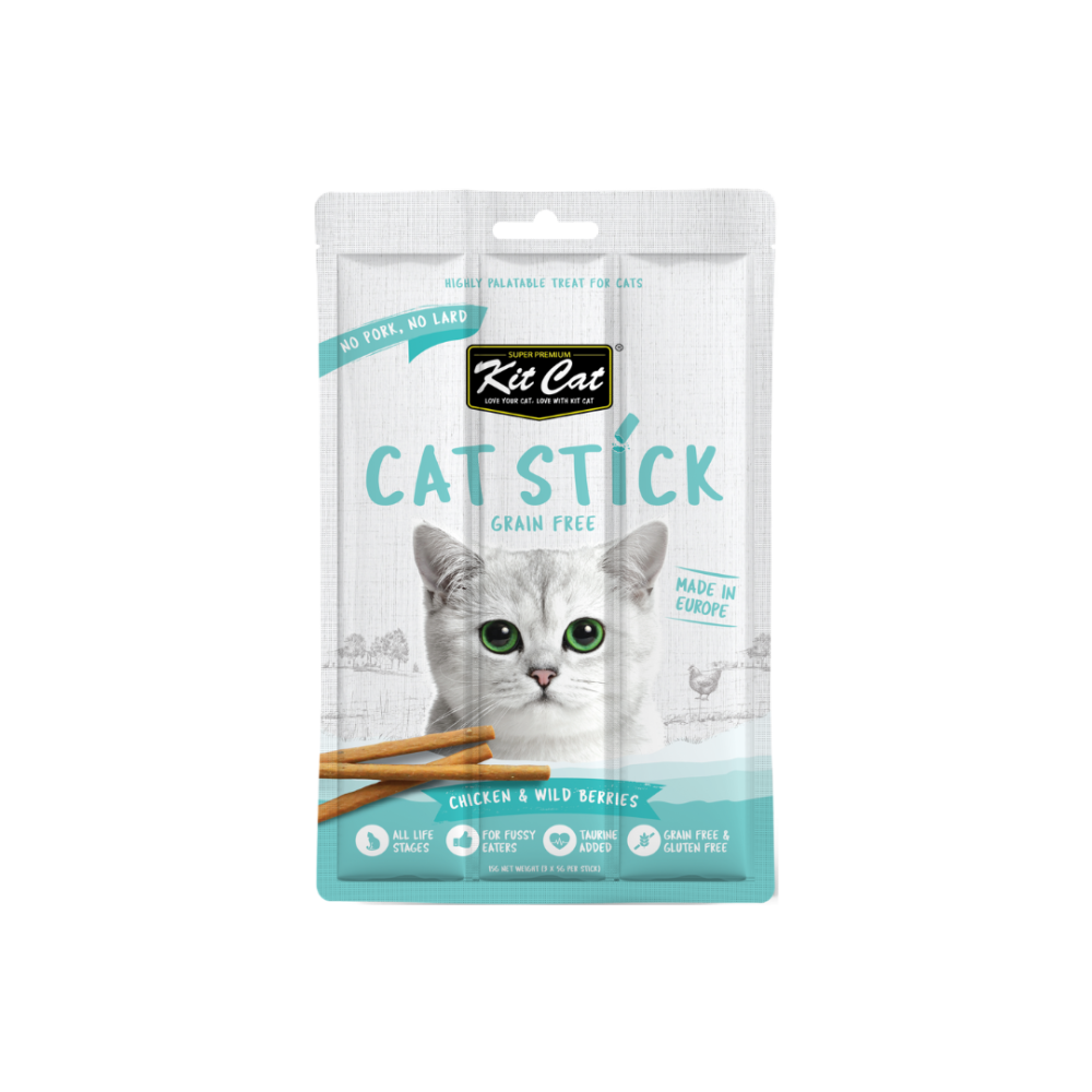 Kit Cat | Grain Free Cat Stick Chicken & Wild Berries, 3 x 5g