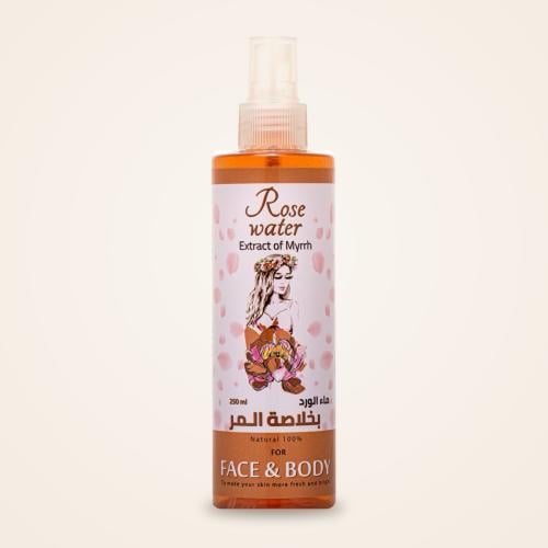 Natural rose water with myrrh extract