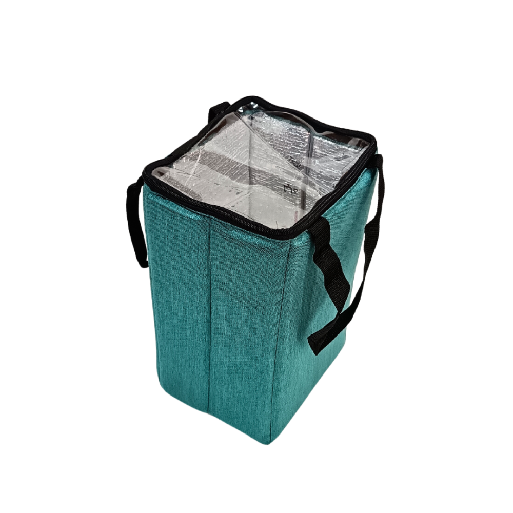 سلة ترامس قهوة وشاي قماشية غطاء شفاف 1 خانة