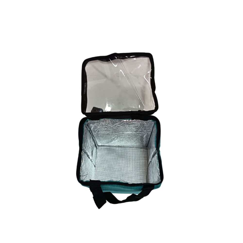 سلة ترامس قهوة وشاي قماشية غطاء شفاف 1 خانة