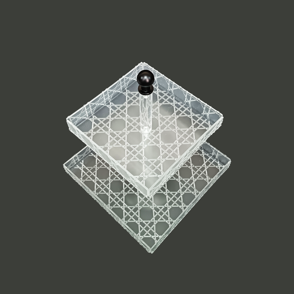 صينية تقديم اكريلك منقوش دورين