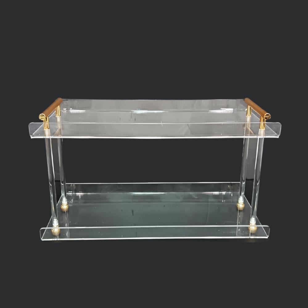 صينية تقديم اكريلك شفاف صغيرة دورين