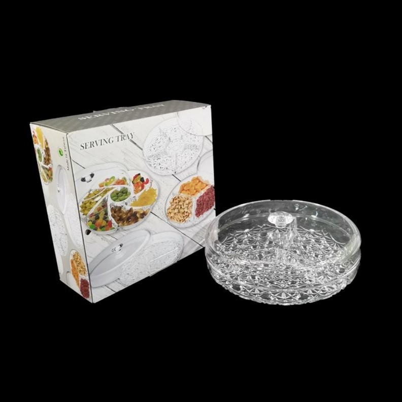 صحن تقديم اكريلك 3 اقسام