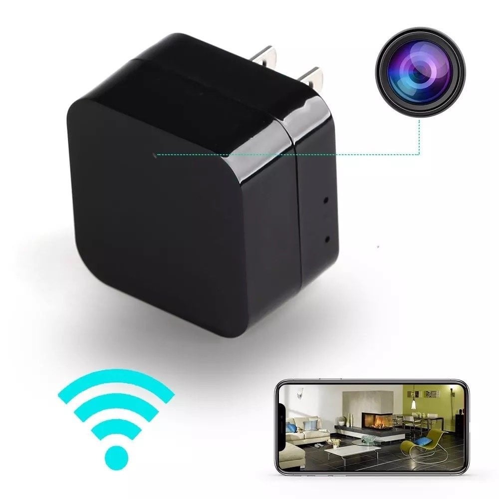 Со скрытой камеры дома. Мини-камера зарядник видеонаблюдения с USB, 1080p, Wi-Fi. Мини камера беспроводной Wi-Fi безопасности камера 1080-1080p Full HDP.