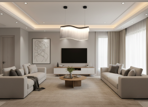 ثريا فاخرة غرفة جلوس طراز  عصري