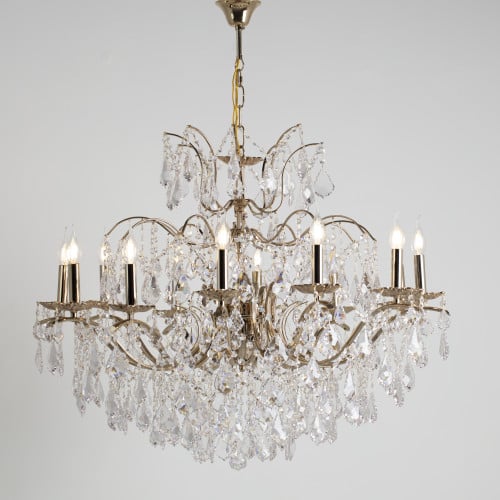 ثرية كريستال 12/8 لمبة لون ذهبي