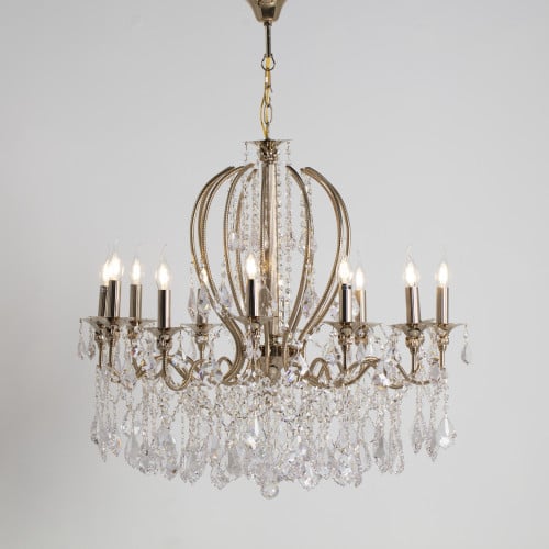 ثرية كريستال 12/8 لمبة لون ذهبي