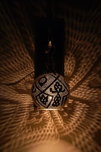 ابليك نحاسي دائري لون ذهبي