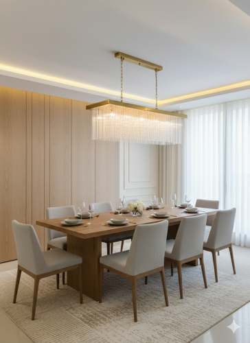 ثريا كريستال تعليق مستطيلة