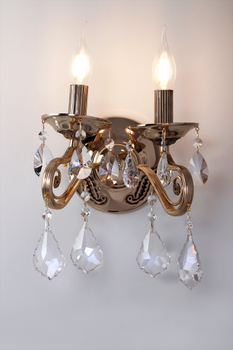 جداري كرستال كلاسيك لون ذهبي نحاسي