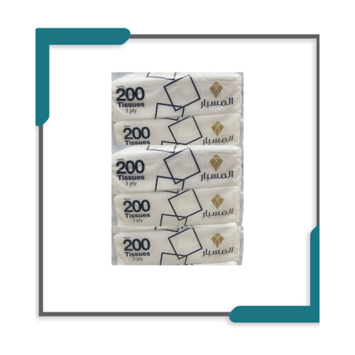 5 مناديل عبوة 200 منديل