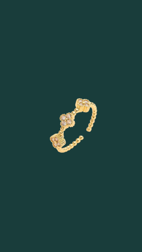 Gold alhambra ring