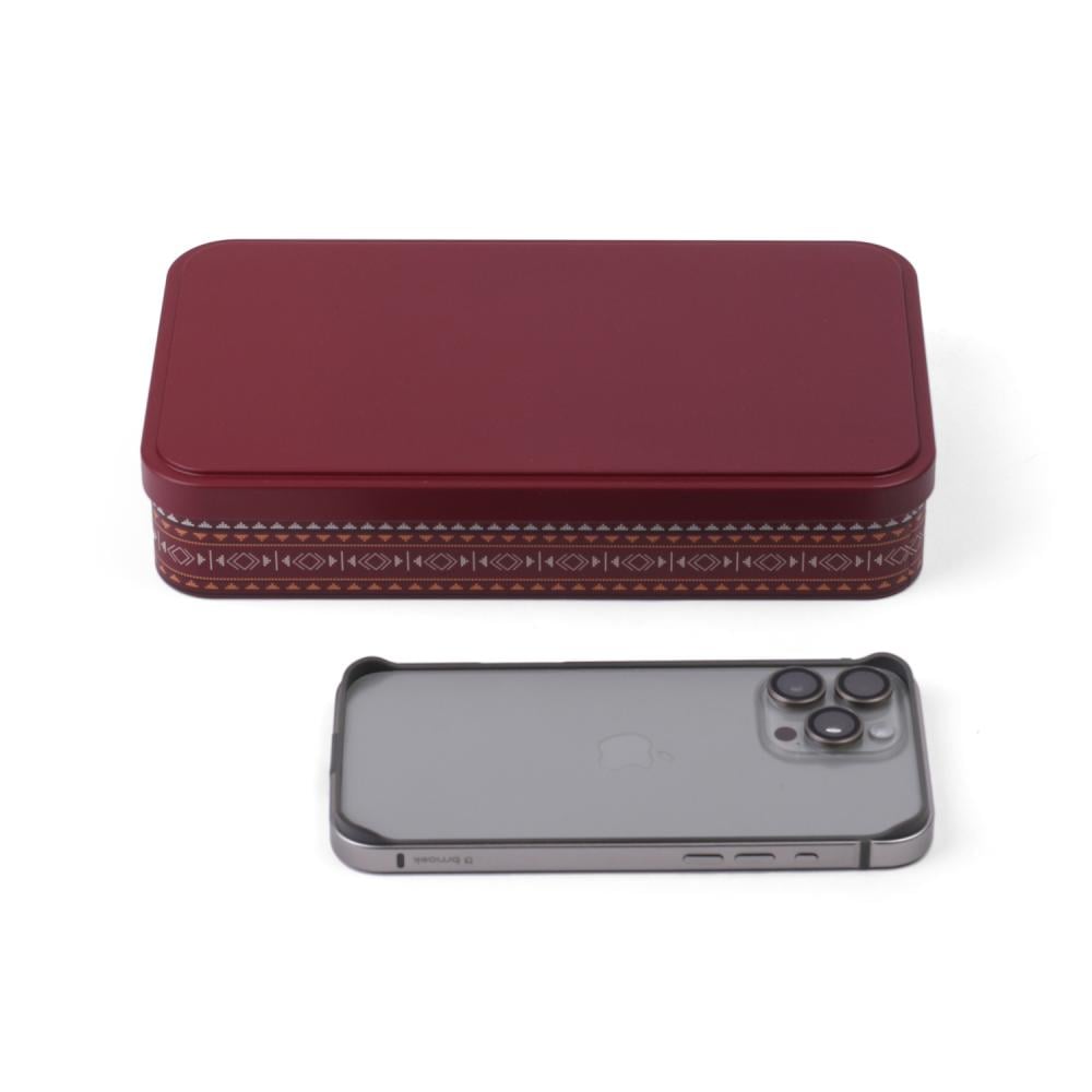 Metal storage and packaging box, red color - (1) piece