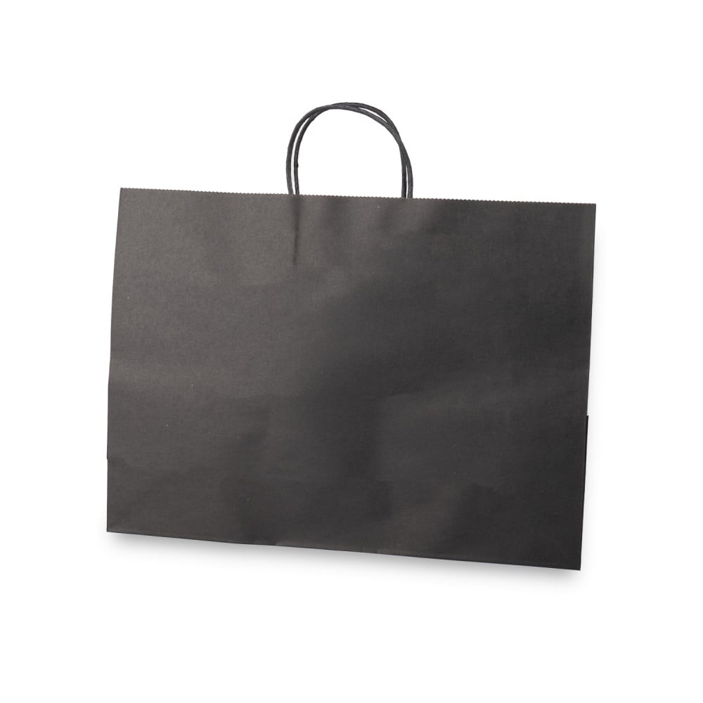 Black kraft bags with handles sale
