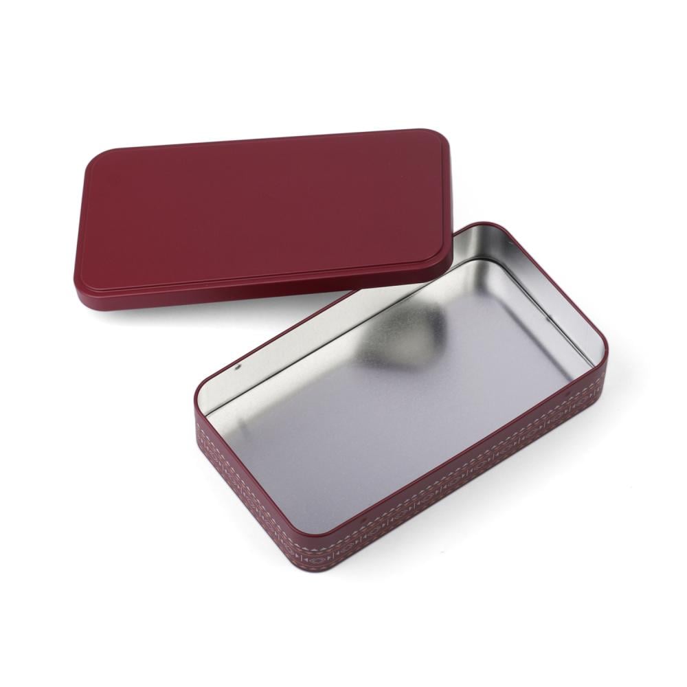 Metal storage and packaging box, red color - (1) piece