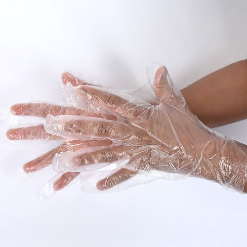 Set of (60) plastic gloves