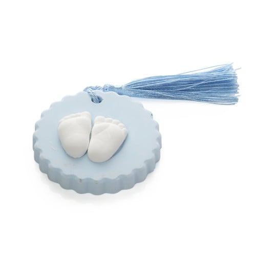 Little Hanging Baby's Print Keepsake blue Ornament