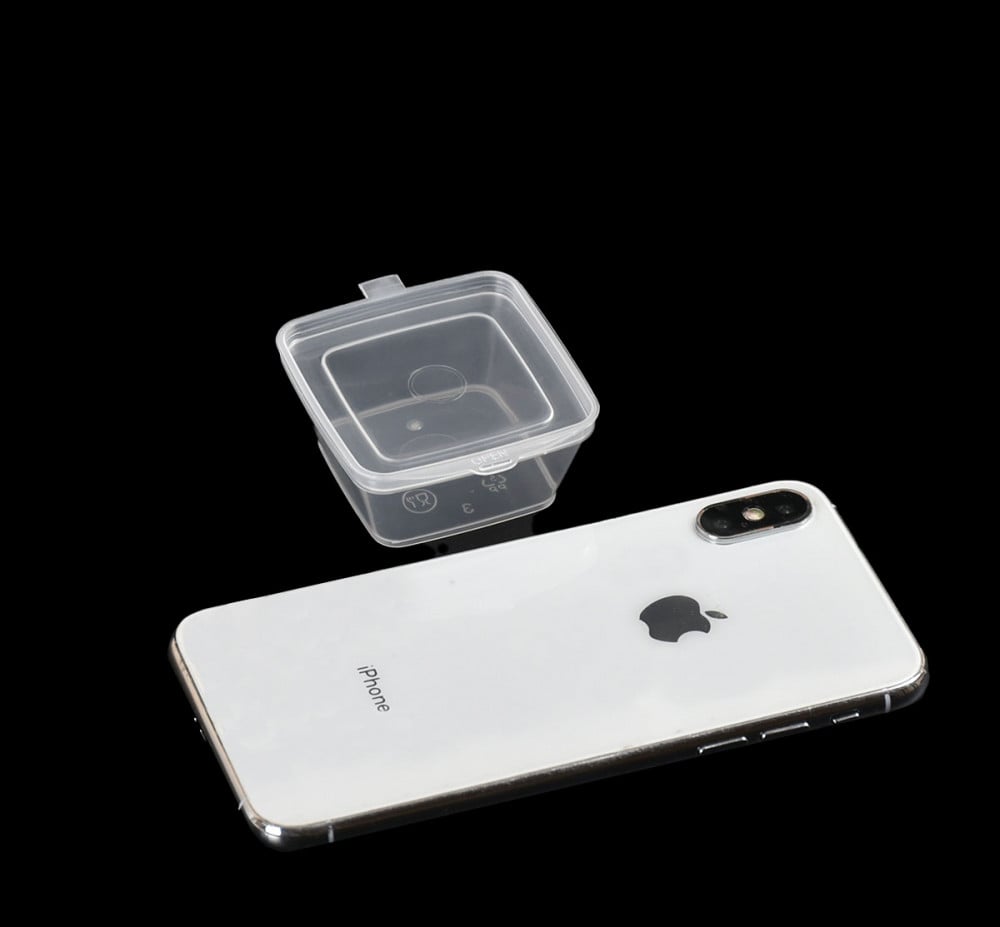 مجموعة (50) علب بلاستيك شفاف بغطاء للصوصات والمايونيز 35 ملل