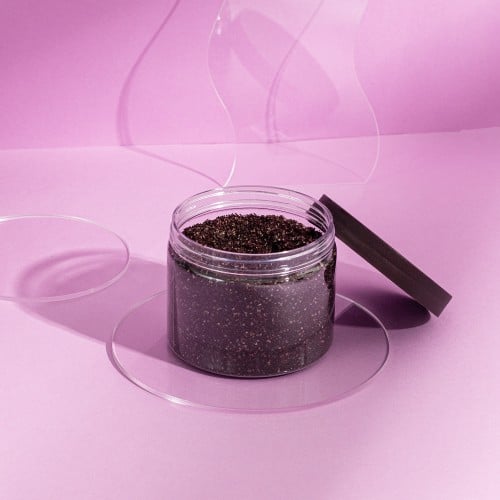 A set of (12) plastic boxes with a brown lid 220 ml