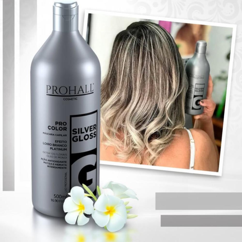 تونر رنساج لتصحيح والترطيب والتلوين باللون الفضي اللامع " سلفر جلوس " بروهول البرازيلي حجم 500 مل