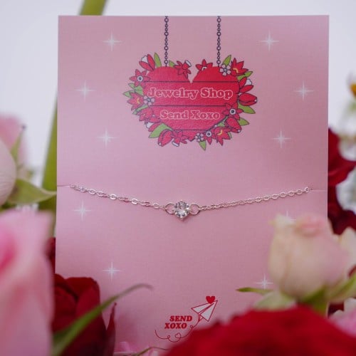 اسوارة كريستال فضي