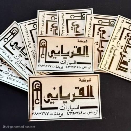 استيكر معرض شركة القرياني عاكس