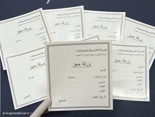 أستكر ورقة حجز