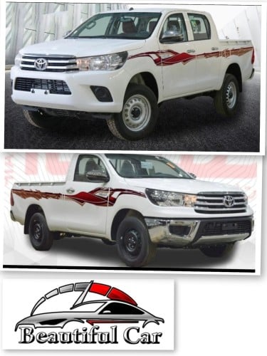 خط شطرطون هايلكس 2015 قطري مرهم كامل الجهتين بتصميم ذو دقه. النوع وطني