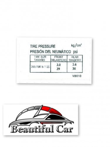استكر نيسان ضغط الهواء TIRE PRESSURE